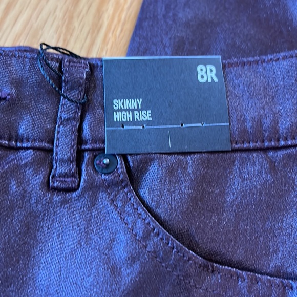 Express purple skinny high rise jeggings - Picture 3 of 6